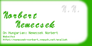 norbert nemecsek business card